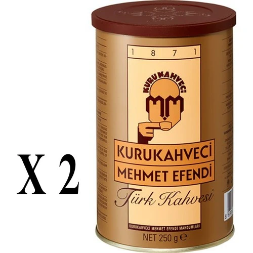 Kurukahveci Mehmet Efendi Türk Kahvesi Teneke 250 gr x 2 Adet ürün görseli 1