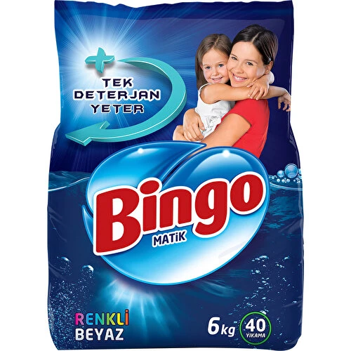 BINGO MATİK KONSANTRE 6KGX1 EKO RENKLİ & BEYAZ ürün görseli 1