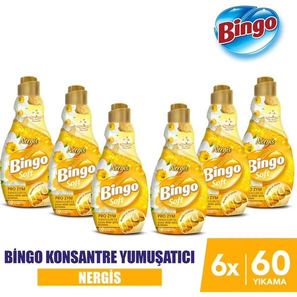 Soft Konsantre Çamaşır Yumuşatıcısı Nergis 1440 ml X 6 Adet ürün görseli 1