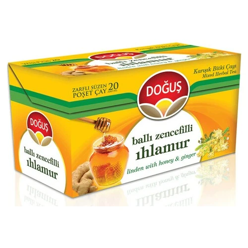 BALLI ZENCEFİLLİ IHLAMUR BİTKİ ÇAYI SÜZEN POŞET 20X1,5 GR ürün görseli 1