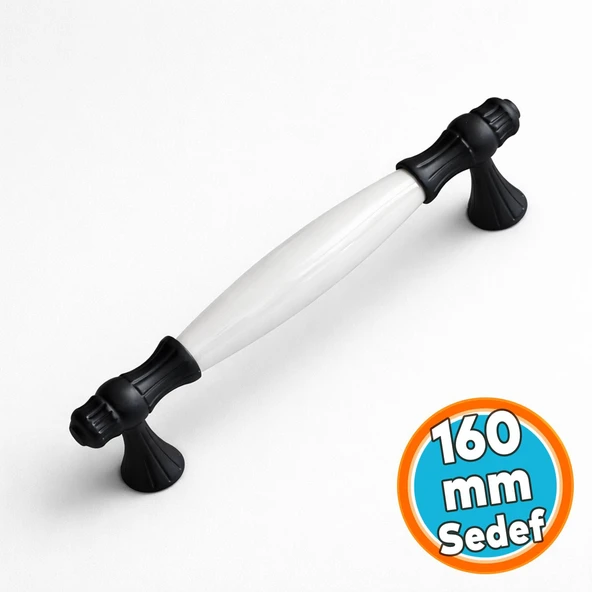 Mobilya Çekmece Dolap Mutfak Kulpları Kulbu Kulpları Dolabı Kulpu Gerçek Sedef Kulpu Siyah 160 Mm ürün görseli 1