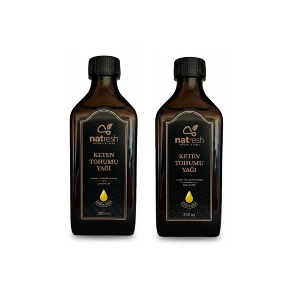 Natresh Soğuk Sıkım Keten Tohumu Yağı 200 ml x 2 (2’li Set) ürün görseli 1