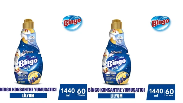 Bingo Konsantre Çamaşır Yumuşatıcısı Lilyum 1440 ml x 2 Adet ürün görseli 1
