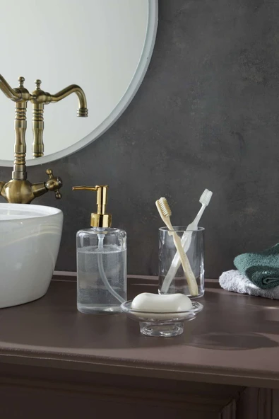 Selen Concept Clean Model El Yapımı Cam Banyo Seti 3'lü Takım ürün görseli 1