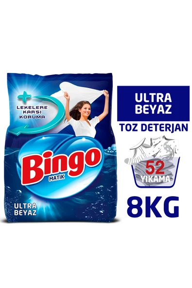 Matik Toz Çamaşır Deterjanı 4 Kg Ultra Beyaz 2'li ürün görseli 1
