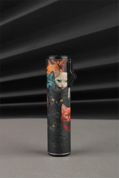 Silvio Monetti Kedi Desenli Gazlı Çakmak SM179PF0005 ürün görseli 1