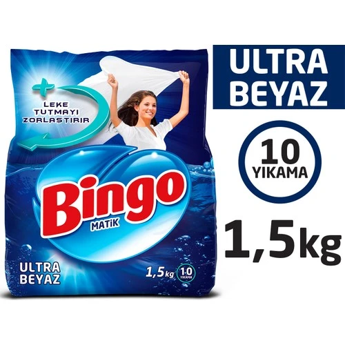 BINGO MATIK KONSANTRE 1,5KG X 1 EKO ULTRA BEYAZ ürün görseli 1