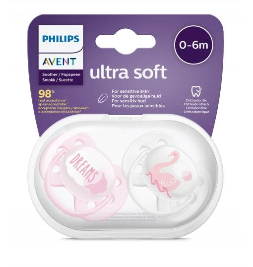 AVENT ULTRA SOFT 0-6 AY 2 Lİ KIZ EMZİK SCF091/09 ürün görseli 1