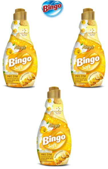 Bingo Konsantre Çamaşır Yumuşatıcısı Nergis 1440 ml x 3 Adet ürün görseli 1