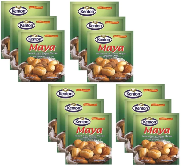 Kenton Instand Kuru Hamur Mayası 4 lü Paket 10 gr_3*4=12 ADET ürün görseli 1