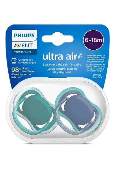 AVENT ULTRA AIR 6-18 AY EMZİK 2'Lİ ERKEK SCF085/31 ürün görseli 1