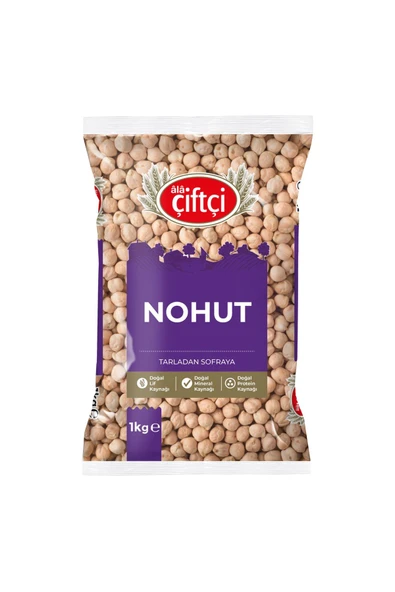 1 KG ALA ÇİFTÇİ KOÇBAŞI NOHUT 8,5 MM ürün görseli 1