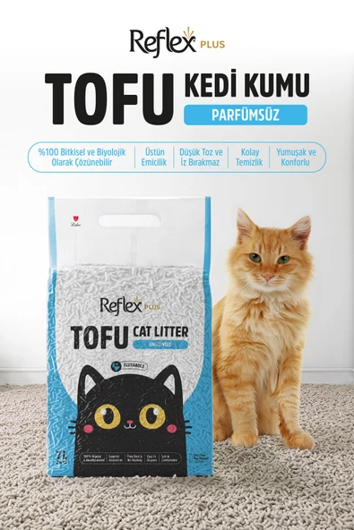 Reflex Plus Kokusuz Tofu Kedi Kumu 7L ürün görseli 1