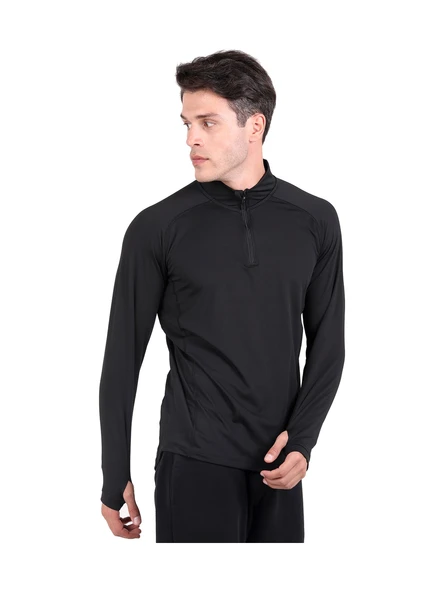 Thermoform Extreme Yarım Fermuar Sweatshirt Heat Siyah Hzt18054 R001 Siyah 2XL ürün görseli 1
