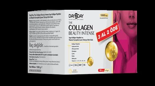 DAY2DAY THE COLLEGEN BEAUTY ÇİLEK AROMALI 10000 MG 30 SAŞE - 3 AL 2 ÖDE ürün görseli 1