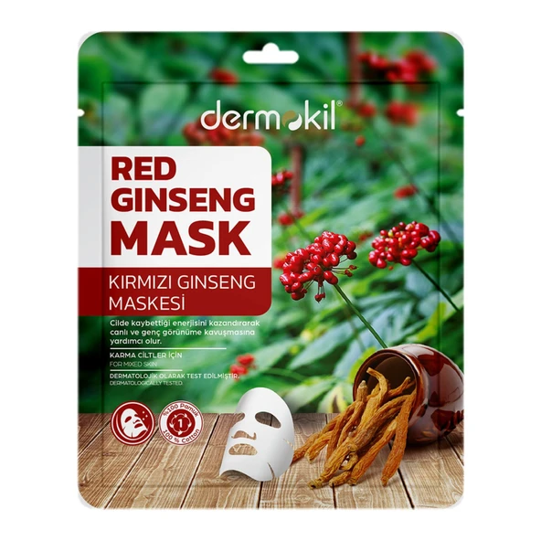DERMOKİL KIRMIZI GİNSENG MASKESİ 20 GR ürün görseli 1