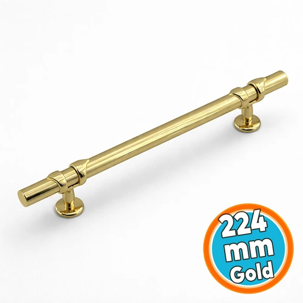Mobilya Çekmece Mutfak Dolabı Dolap Kulpları Kulbu Kulpu Altın Gold Metal Kulp 160 mm -16 cm ürün görseli 1
