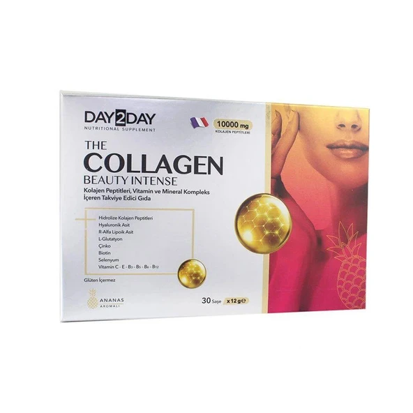 DAY2DAY COLLAGEN BEAUTY INTENSE ANANAS AROMALI 30 ŞASE ürün görseli 1