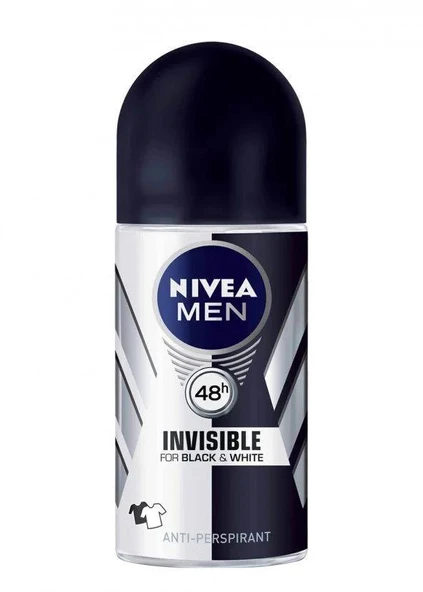 NIVEA BLACK&WHITE ROLL ON FOR MEN INVISIBLE ORGINAL 50ML ürün görseli 1