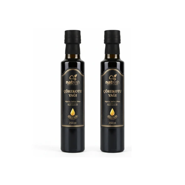 Natresh Çörekotu Yağı 2’li Set 250 ml x 2 (Soğuk Sıkım) ürün görseli 1