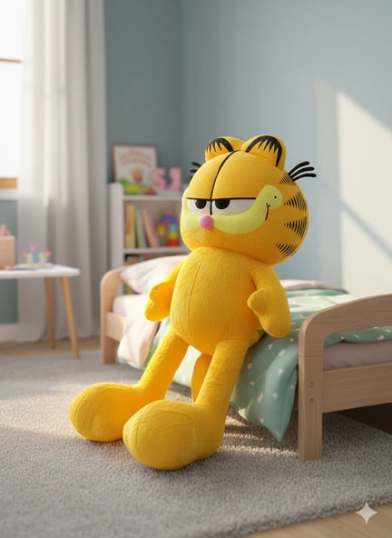 Garfield Peluş Oyuncak 70 cm Büyük Boy Lisanslı Görünümlü Yumuşak Peluş Kedi ürün görseli 1