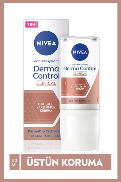 NİVEA DERMA CONTROL CLİNİCAL KADIN ROLL-ON 50 ML ürün görseli 1