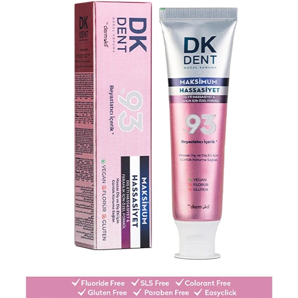 DK DENT MAKSİMUM HASSAS BEYAZLIK DİŞ MACUNU 75 ML ürün görseli 1