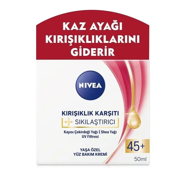 NIVEA KIRIŞIKLIK KREMİ 45+ YAŞ 50ML ürün görseli 1