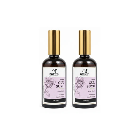 Natresh Distile Gül Suyu 2’li Set 100 ml x 2 ürün görseli 1