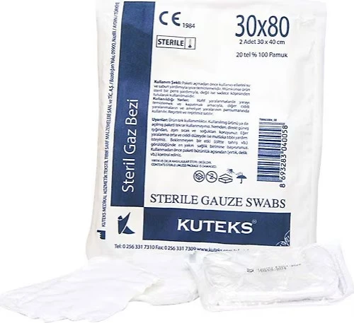 KUTEKS STERİL GAZLI BEZ 30 X 80 CM ürün görseli 1