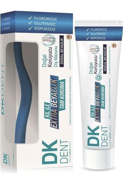 DK DENT DİŞ MACUNU DOĞAL BEYAZLIK 75ML+FIRÇA HEDİYELİ ürün görseli 1