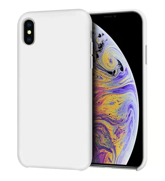 Smart Tech iPhone XS Max 6.5 Lansman Kılıf İçi Kadife Soft Silikon Kılıf Beyaz ürün görseli 1