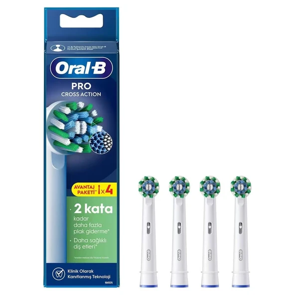 Oral-B Pro Cross Action X-Filament Şarjlı Diş Fırçası Yedek Başlığı 4 Adet ürün görseli 1
