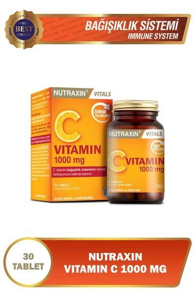 NUTRAXIN C VİTAMİN 1000MG 30 TABLET ürün görseli 1