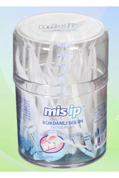 MİS KÜRDANLI DİŞ İPİ SİLİNDİR 50Lİ ürün görseli 1