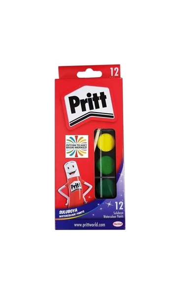 Pritt Suluboya 12 Renk Küçük Tablet 1048082 ürün görseli 1