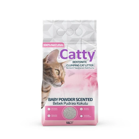 Catty Bebek Pudrası Kokulu Kedi Kumu 10 Lt ürün görseli 1