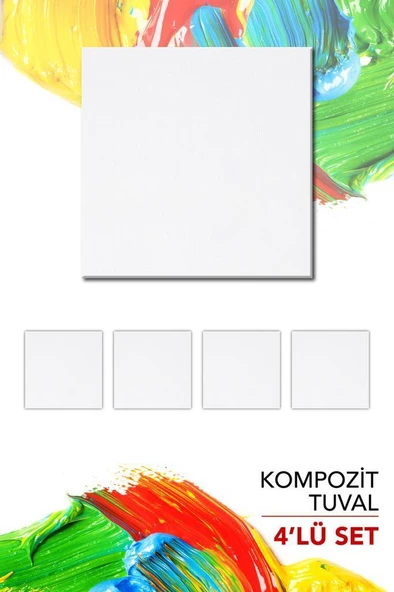 9x9 cm Pres Kompozit Tuval 6'lı Paket ürün görseli 1