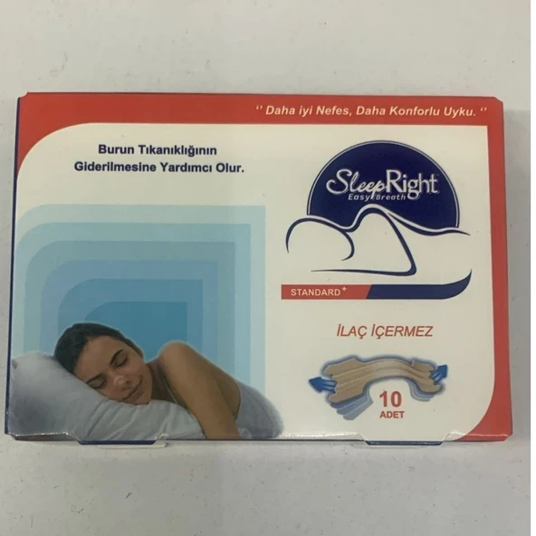 SLEEP RİGHT STANDART BURUN BANDI 10'LU RED ürün görseli 1
