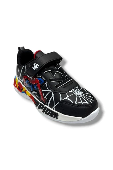 Cakgo 836-26 Deri Spiderman Baskılı Cırtlı Erkek Çocuk Sneaker Siyah Beyaz 31-35 ürün görseli 1