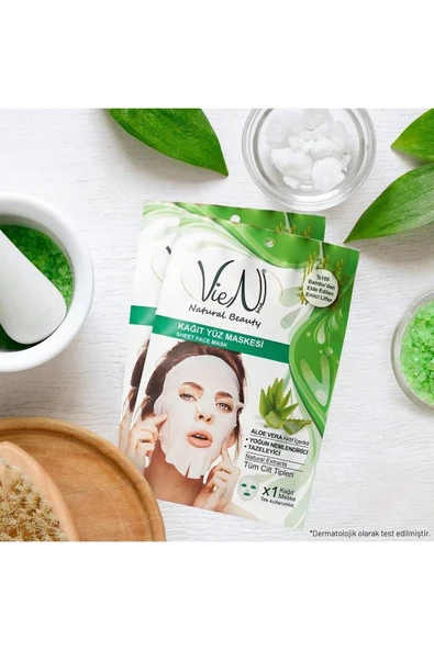 VİEN KAĞIT YÜZ MASKESİ ALOEVERA 25 GR ürün görseli 1