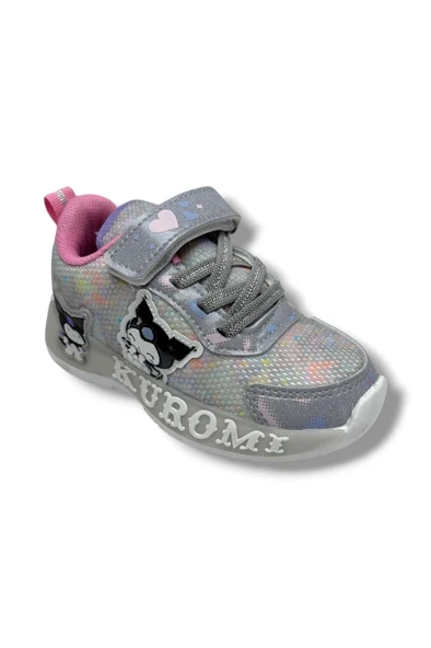 Cakgo Kuromi 724-26 Anorak Parlak Deri Anatomik Kız Çocuk Sneaker Gri Pembe 31-35 ürün görseli 1