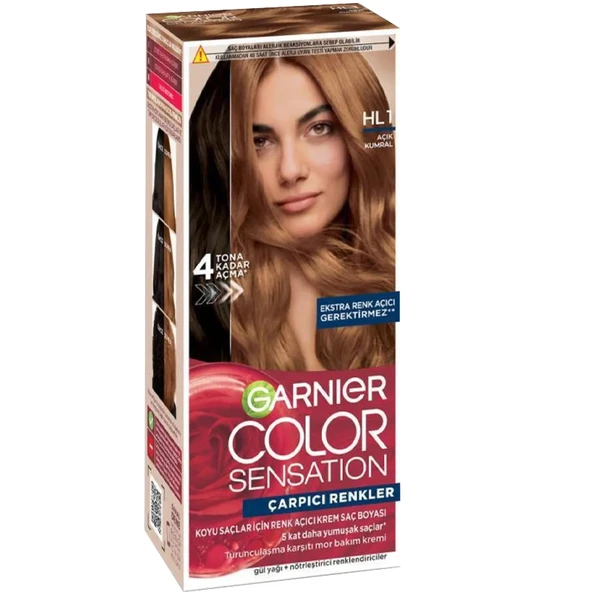Garnier Çarpıcı Renkler Yoğun Kalıcı Saç Boyası No: HL1 Açık Kumral ürün görseli 1