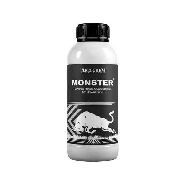 ARELCHEM MONSTER (HAYVANSAL MENŞELİ AMİNOASİT İÇEREN SIVI ORGANİK GÜBRE) 1 LT'LİK AMBALAJ ürün görseli 1
