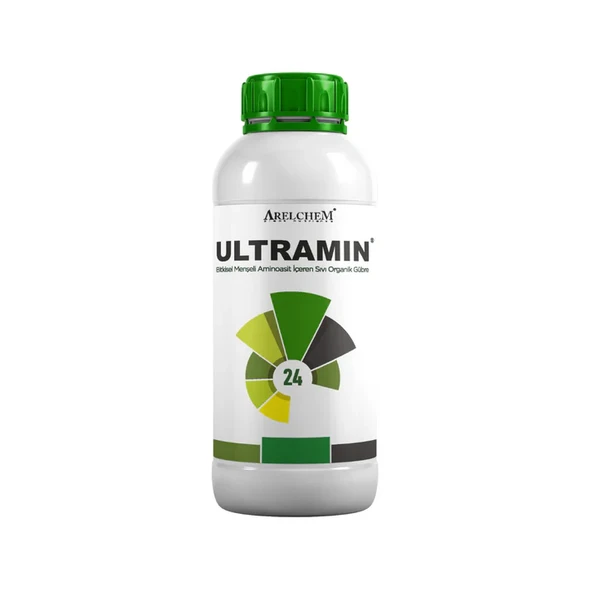 ARELCHEM ULTRAMIN (BİTKİSEL MENŞELİ AMİNOASİT İÇEREN SIVI ORGANİK GÜBRE) 1 LT'LİK AMBALAJ ürün görseli 1