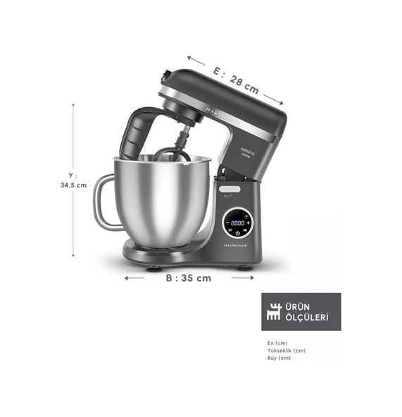 PTTAVM: Karaca Mastermaid Chef Ultra D2000 W Dijital Ekranlı Hamur