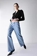 A0486 Geniş Paça Jean Pantolon - Resim 3