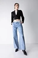 A0486 Geniş Paça Jean Pantolon - Resim 2