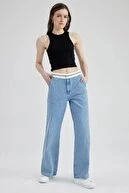 A0486 Geniş Paça Jean Pantolon - Resim 4