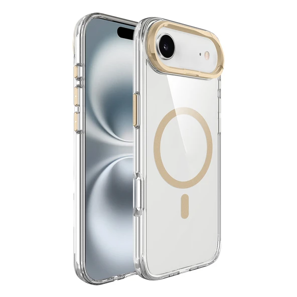 Gpack iPhone 17 Air uyumlu Kılıf Azor Köşeler Airbagli Kamera Standlı M-Safe Şarj Özellikli ürün görseli 1